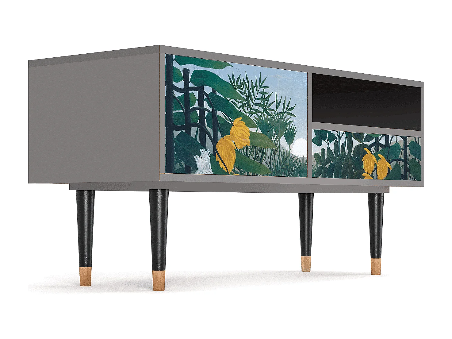 Meuble TV - 115х59х48 cm - T3 - The Repast of the Lion, Gris