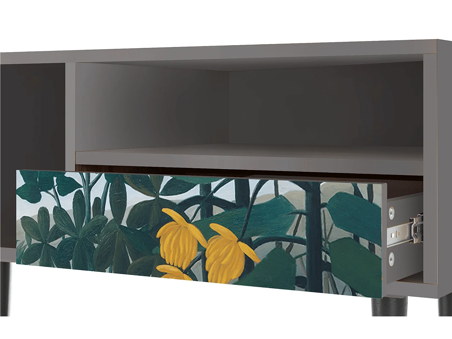 Meuble TV - 115х59х48 cm - T3 - The Repast of the Lion, Gris