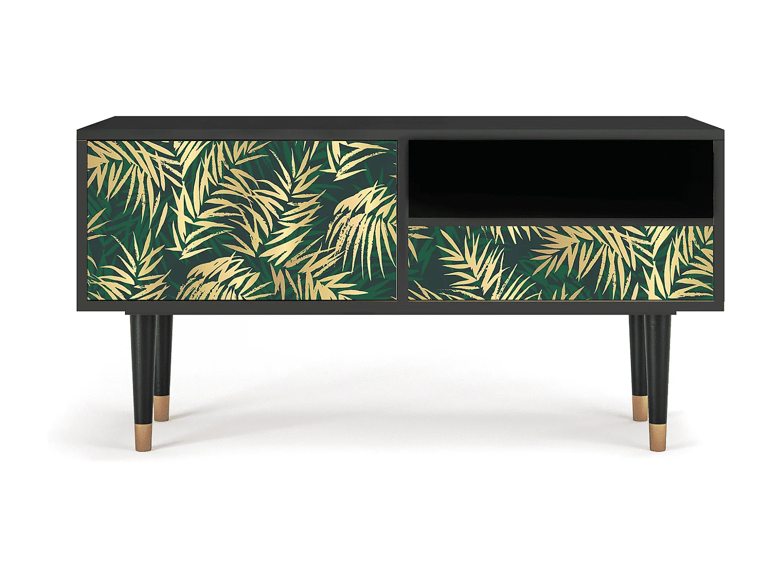 Mueble de TV - 115х59х48 cm - T3 - Sunny Palm Tree, Antracita