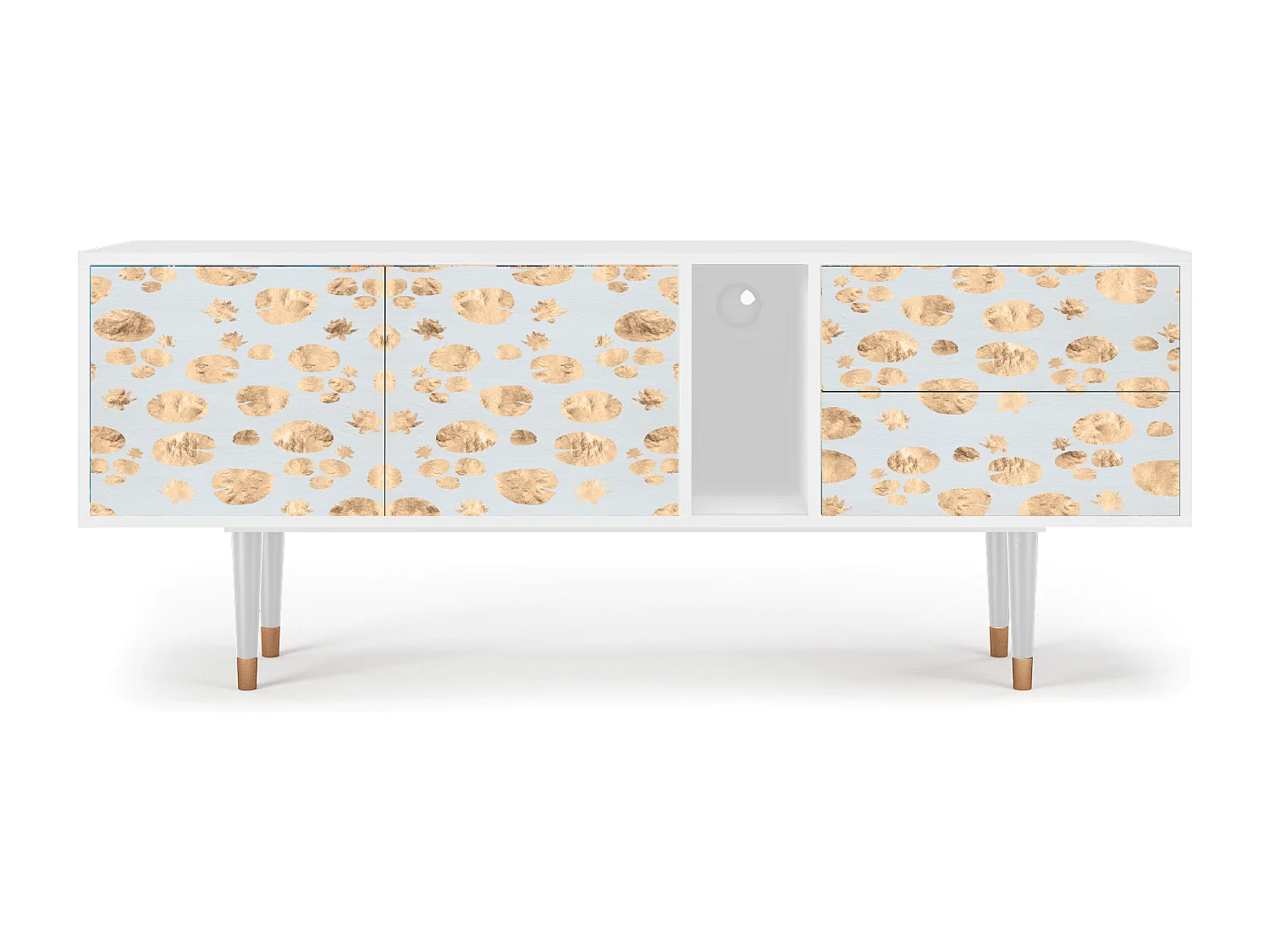 Szafka RTV - 170х69х48 cm - T1 - Blue Giraffe, Biały