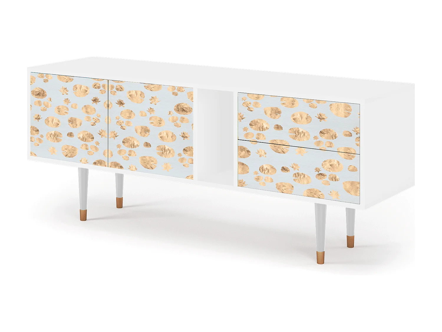 Szafka RTV - 170х69х48 cm - T1 - Blue Giraffe, Biały