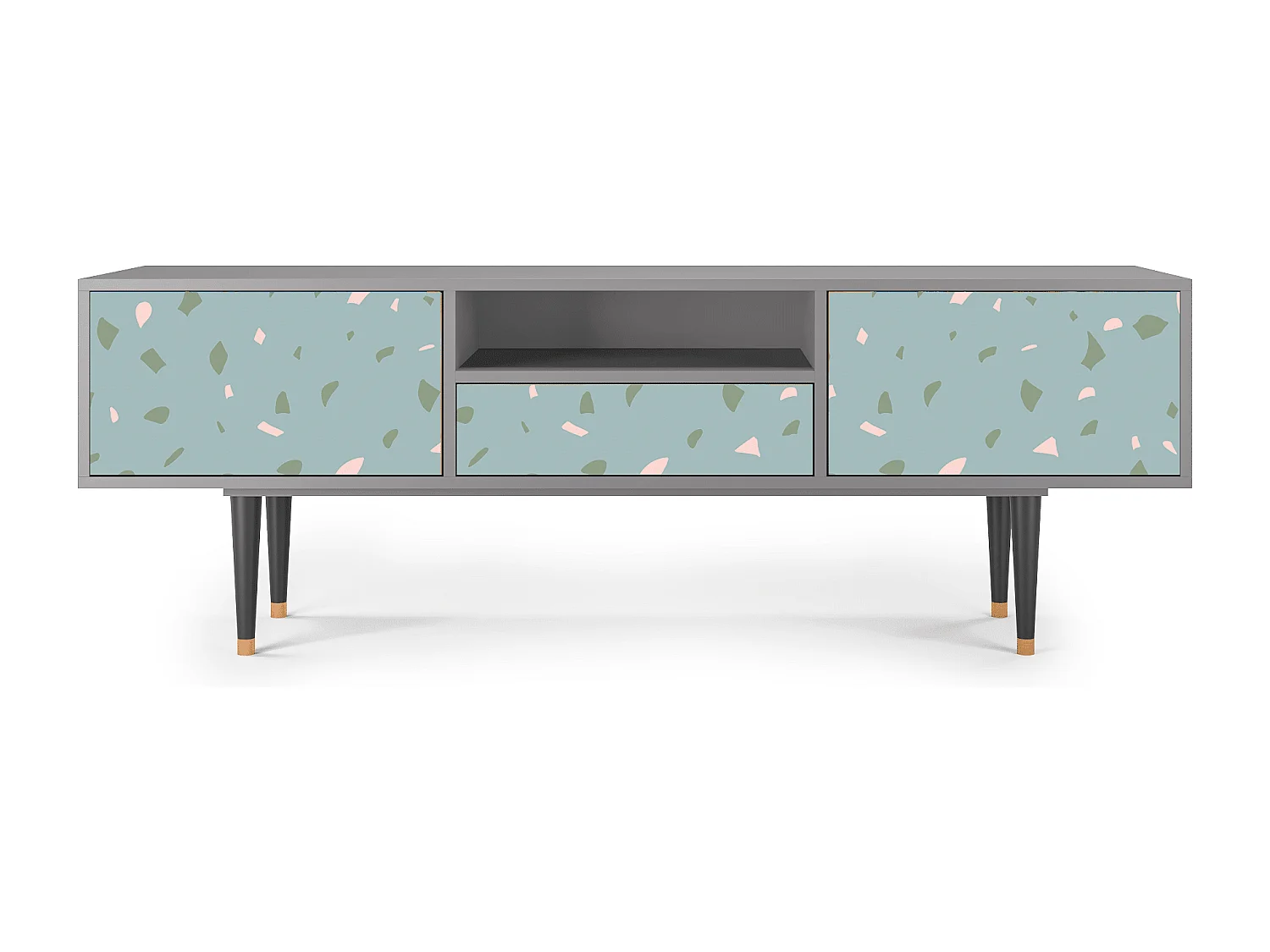 Meuble TV - 170х59х41 cm - T6 - Blue Drops, Gris