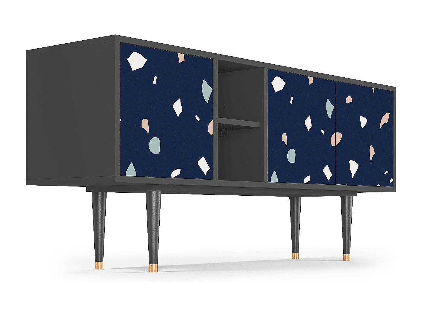 Meuble TV - 150х69х41 cm - T5 - Space Satellites, Anthracite