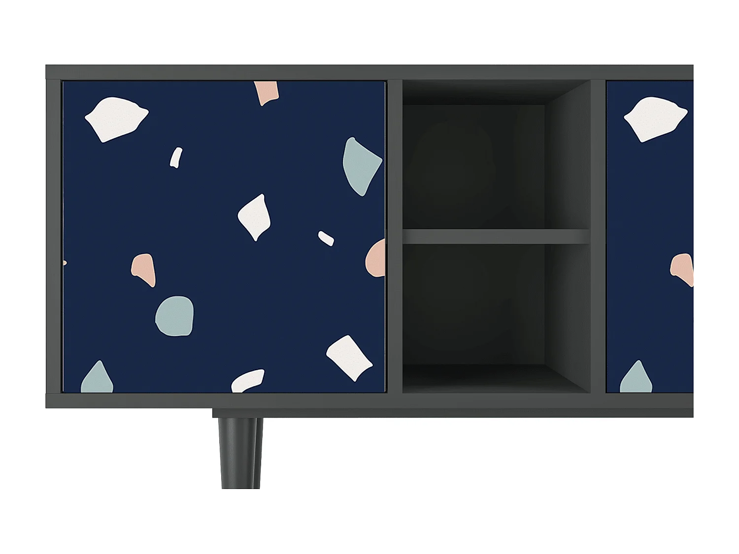 TV-meubel - 150х69х41 cm - T5 - Space Satellites, Antraciet