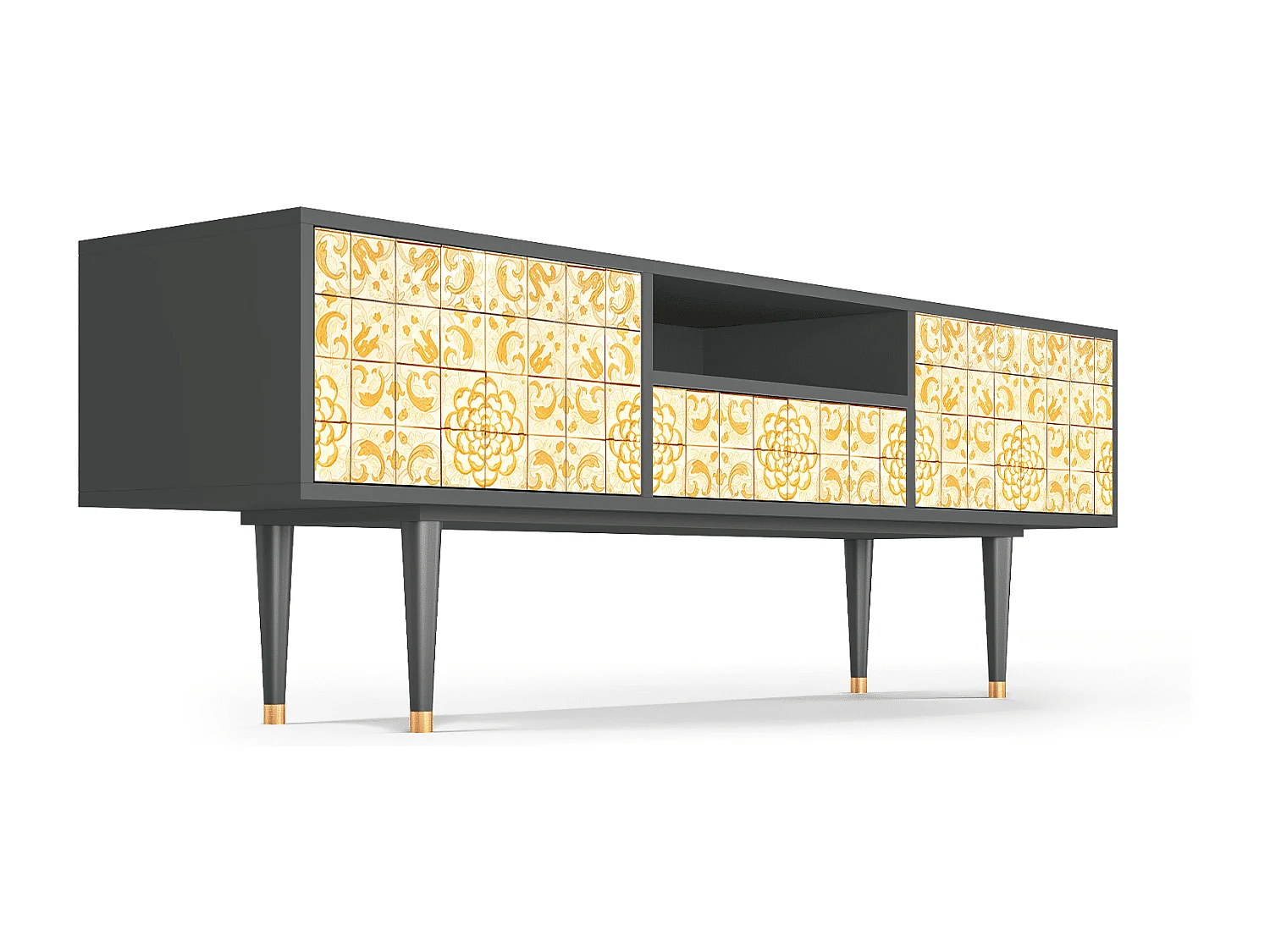 Mueble de TV - 170х59х41 cm - T6 - Sunshiny Tile, Antracita