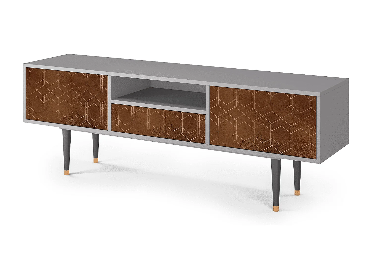 Mobile TV - 170х59х41 cm - T6 - Chocolate Bar, Grigio