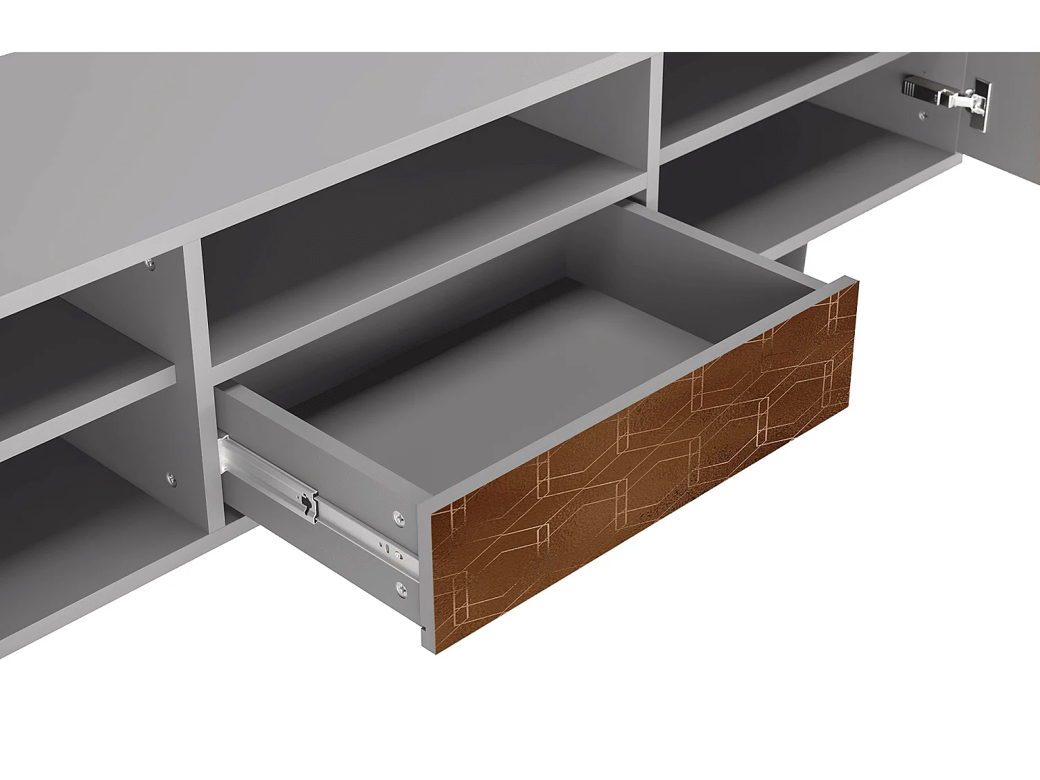 Mobile TV - 170х59х41 cm - T6 - Chocolate Bar, Grigio