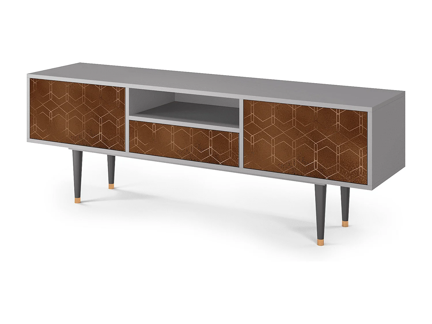 Mobile TV - 170х59х41 cm - T6 - Chocolate Bar, Grigio