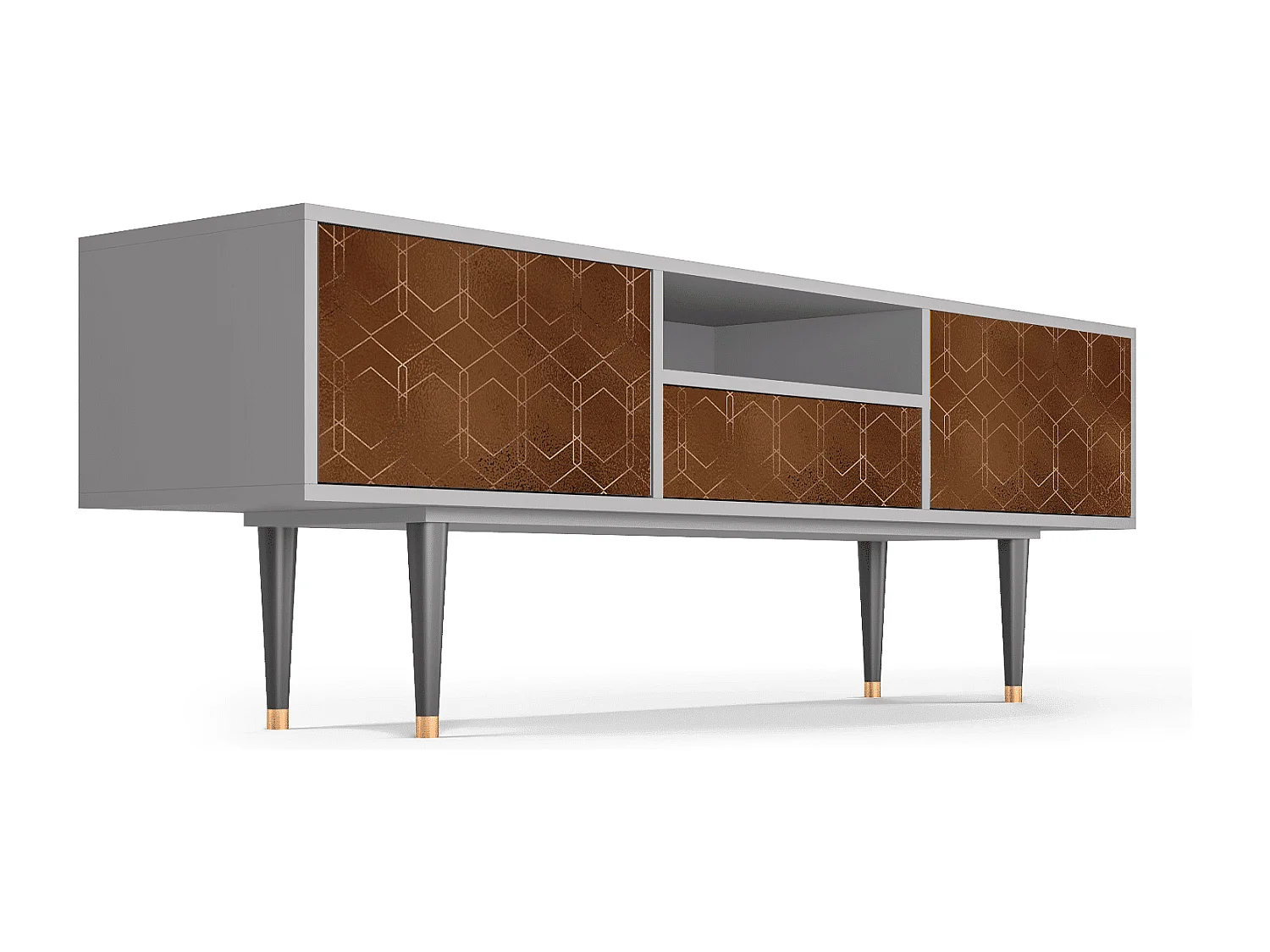 Mobile TV - 170х59х41 cm - T6 - Chocolate Bar, Grigio