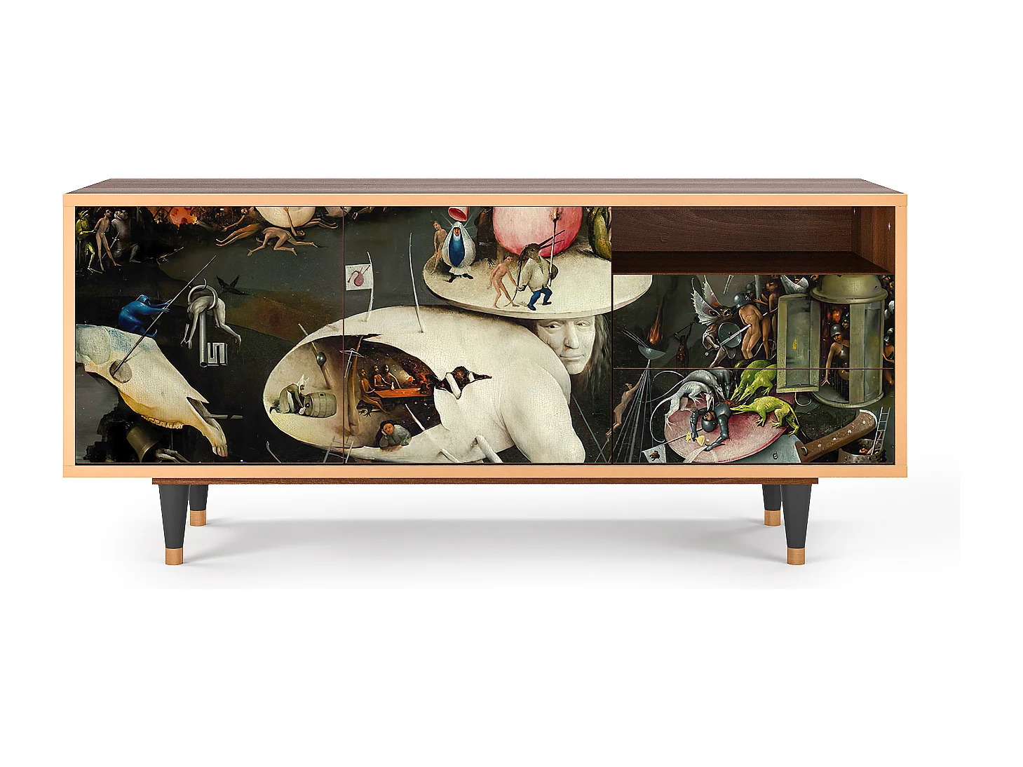 Mueble de TV - 125х56х41 cm - T7 - The Garden 2, Nogueira