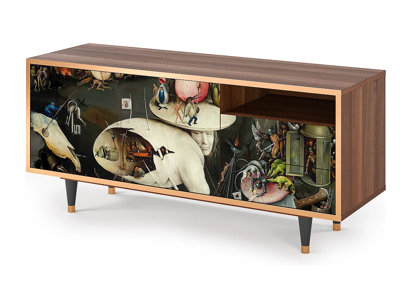 Meuble TV - 125х56х41 cm - T7 - The Garden 2, Noyer