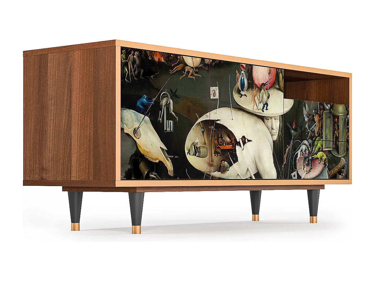 TV-meubel - 125х56х41 cm - T7 - The Garden 2, Walnoot