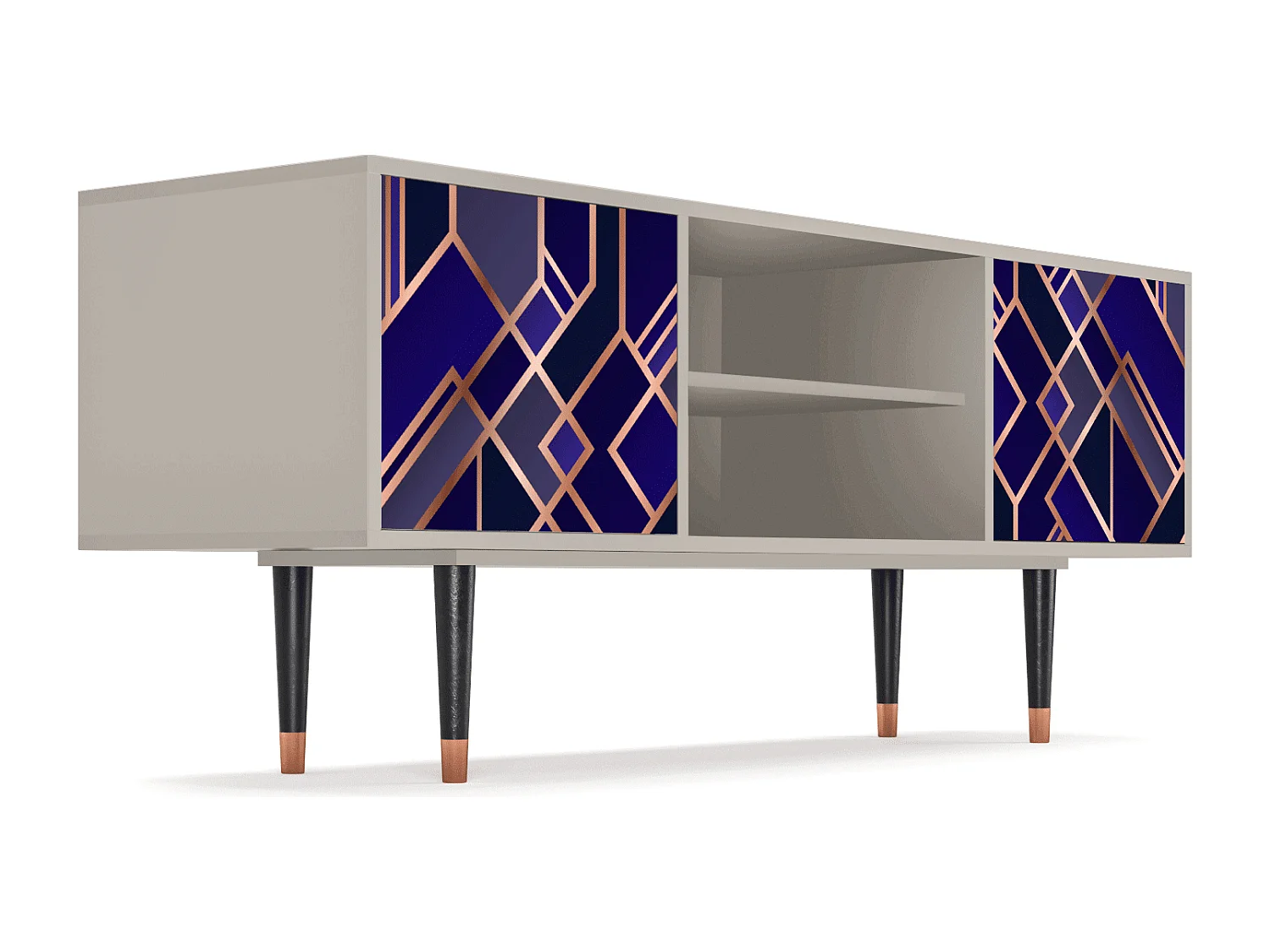 Mobile TV - 170х69х48 cm - T2 - Aquamarine Getsby, Sabbia