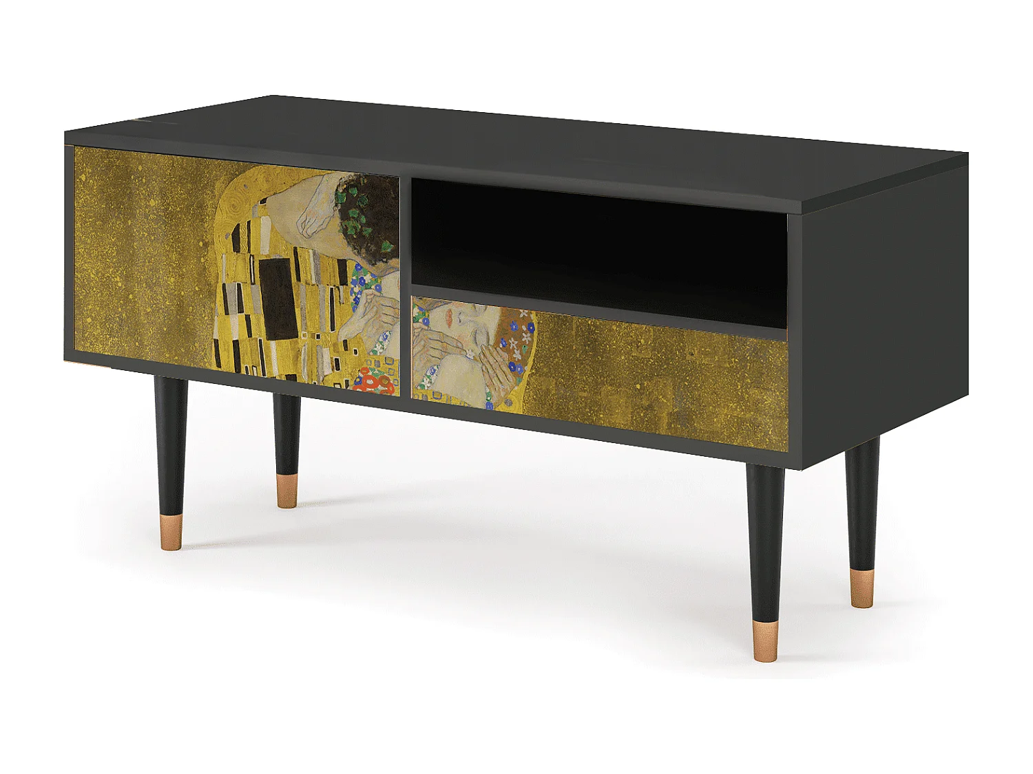 Mobile TV - 115х59х48 cm - T3 - The Kiss by Klimt , Antracite
