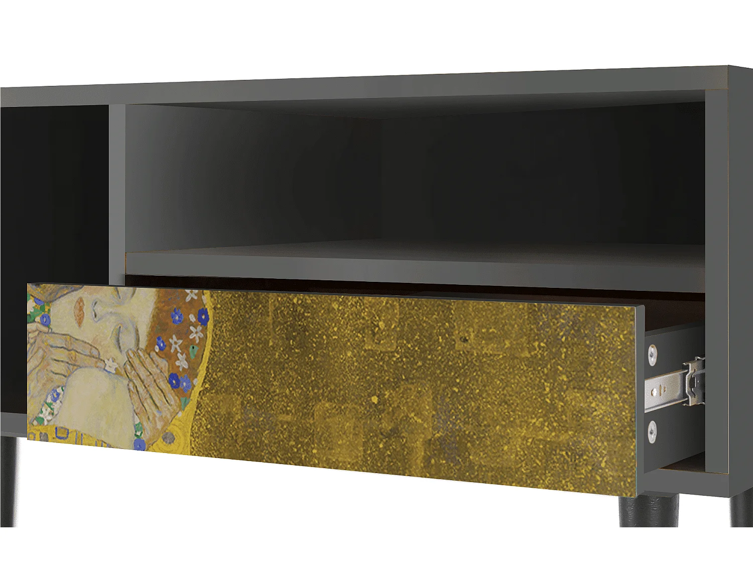 Mobile TV - 115х59х48 cm - T3 - The Kiss by Klimt , Antracite