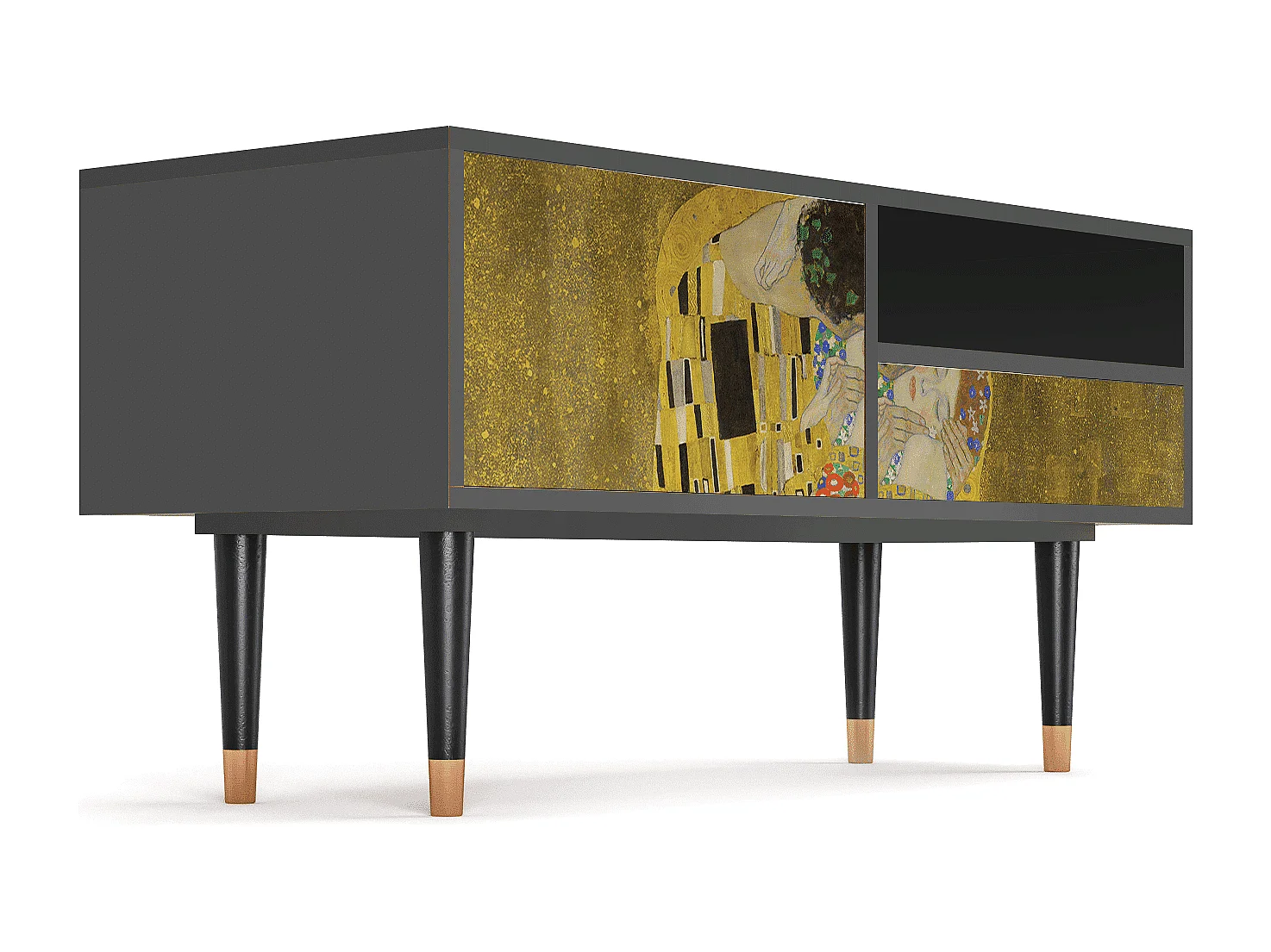 Mobile TV - 115х59х48 cm - T3 - The Kiss by Klimt , Antracite