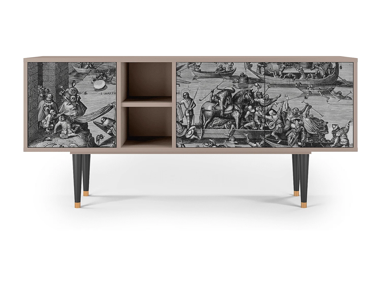 Szafka RTV - 150х69х41 cm - T5 - Saint Martin, Piaskowy