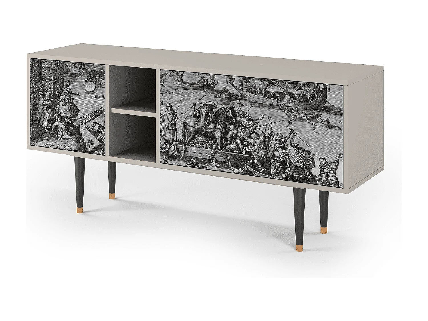 Szafka RTV - 150х69х41 cm - T5 - Saint Martin, Piaskowy