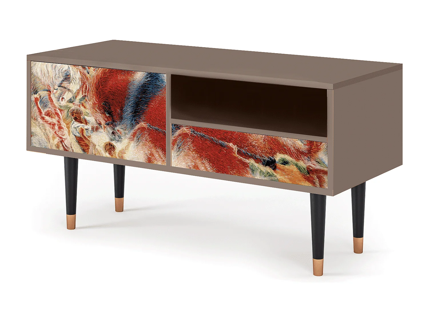 Mueble de TV - 115х59х48 cm - T3 - The City Rises, Latte