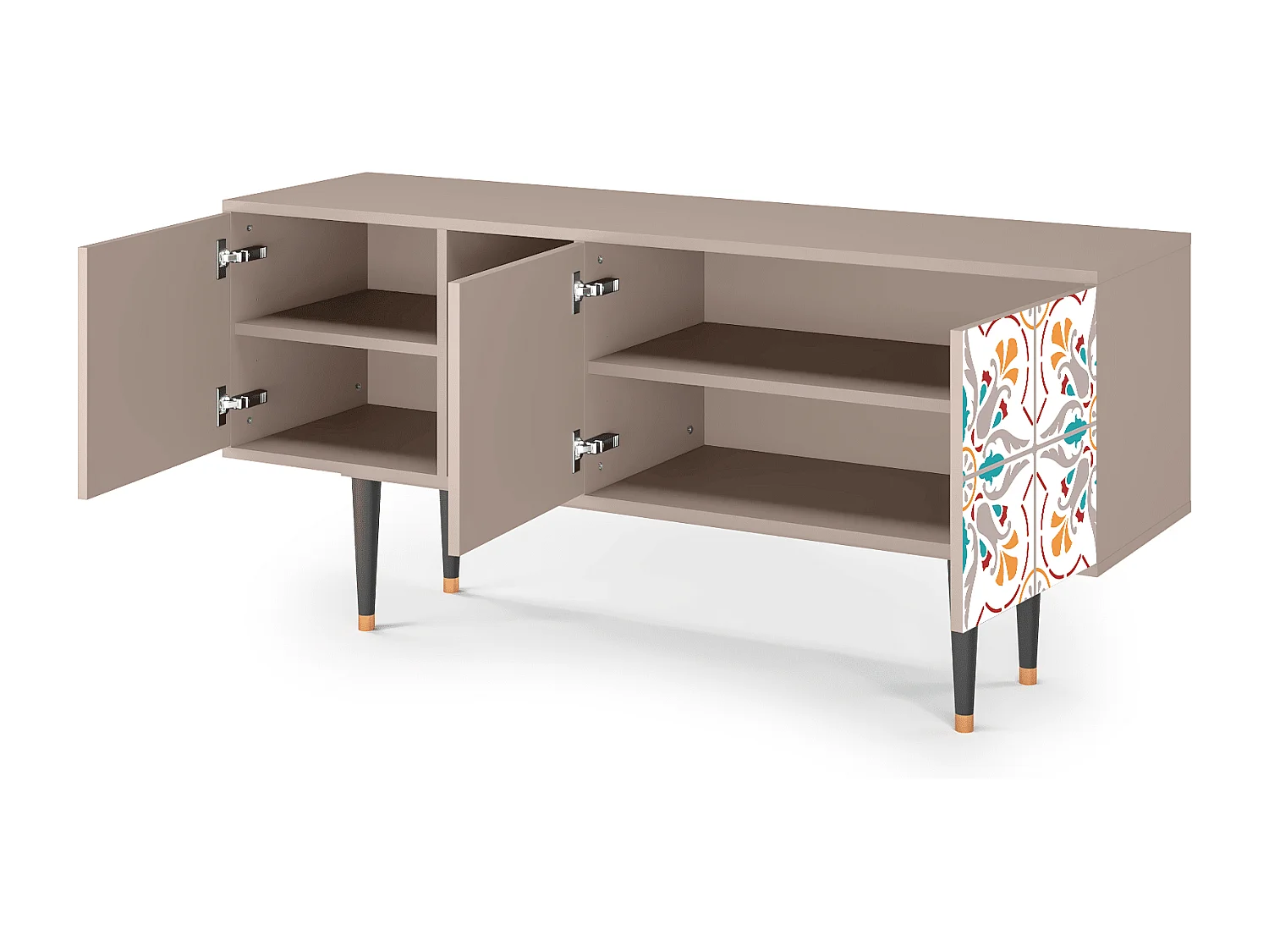 Szafka RTV - 150х69х41 cm - T5 - Spring Ceramics, Latte