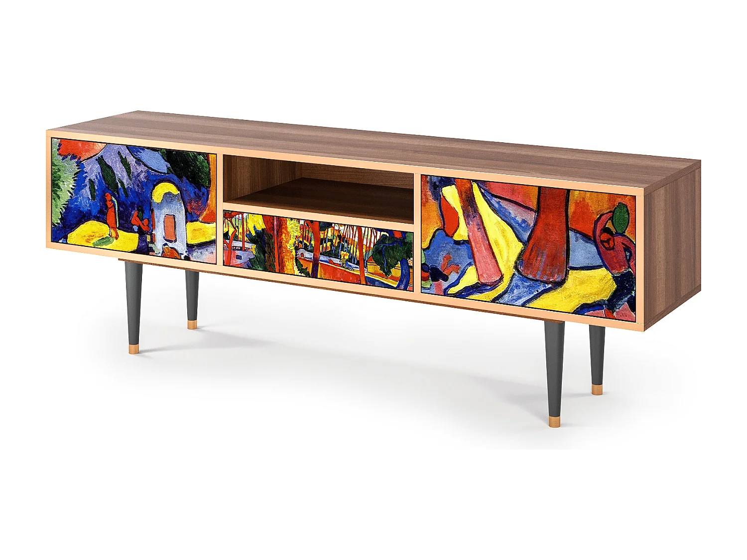 TV-meubel - 170х59х41 cm - T6 - The Turning Road, Walnoot