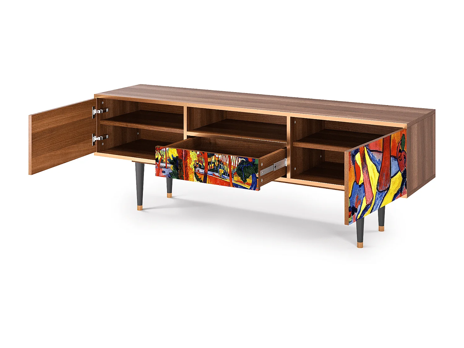 TV-meubel - 170х59х41 cm - T6 - The Turning Road, Walnoot