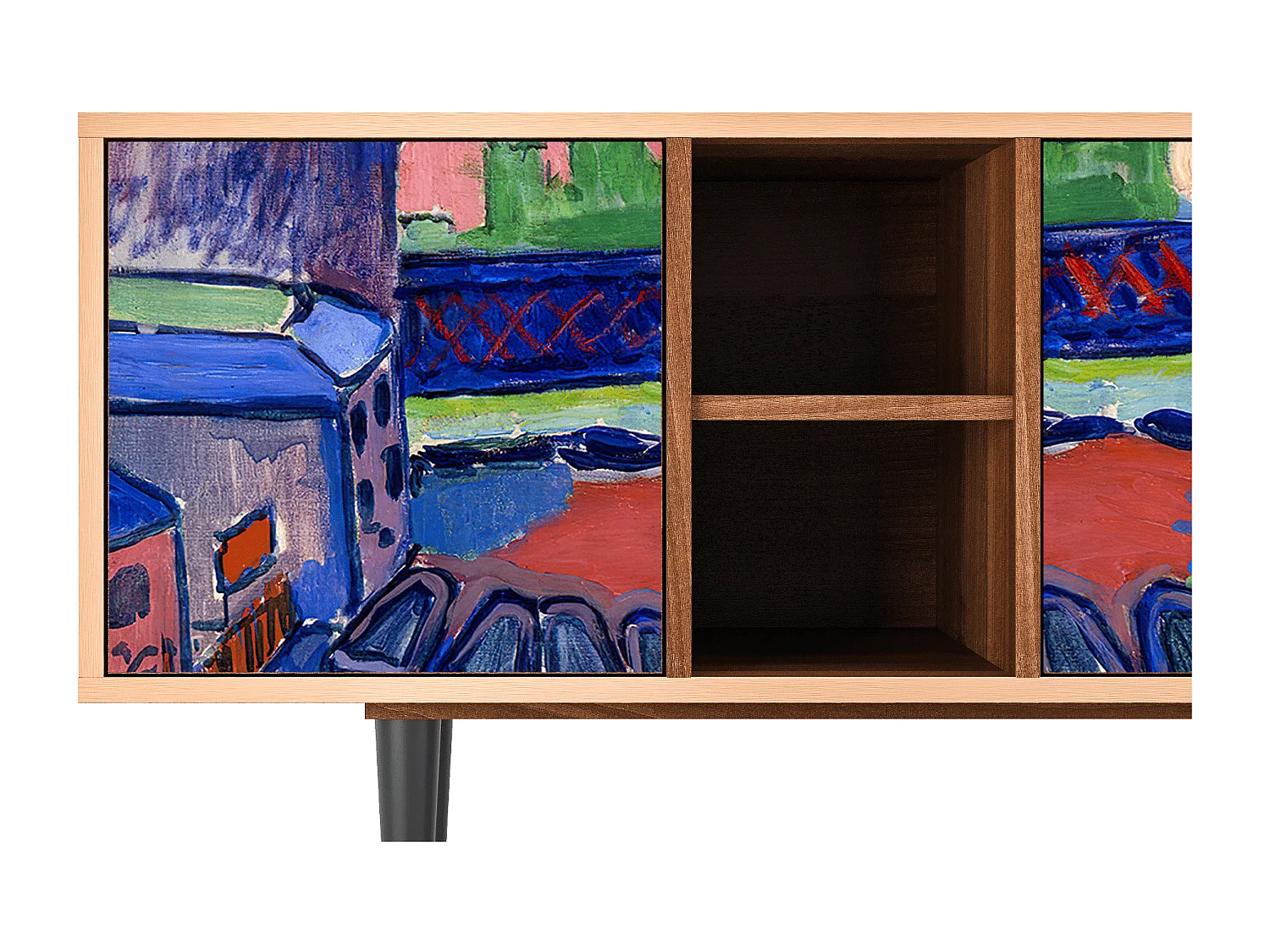 Meuble TV - 150х69х41 cm - T5 - Charing Cross Bridge, Noyer