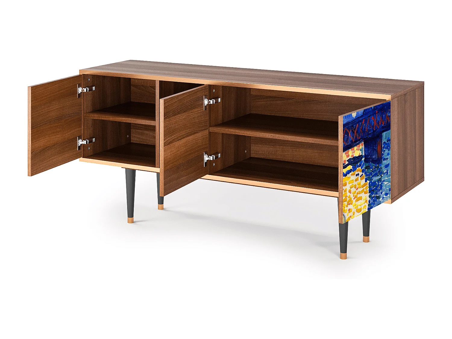 Meuble TV - 150х69х41 cm - T5 - Charing Cross Bridge, Noyer