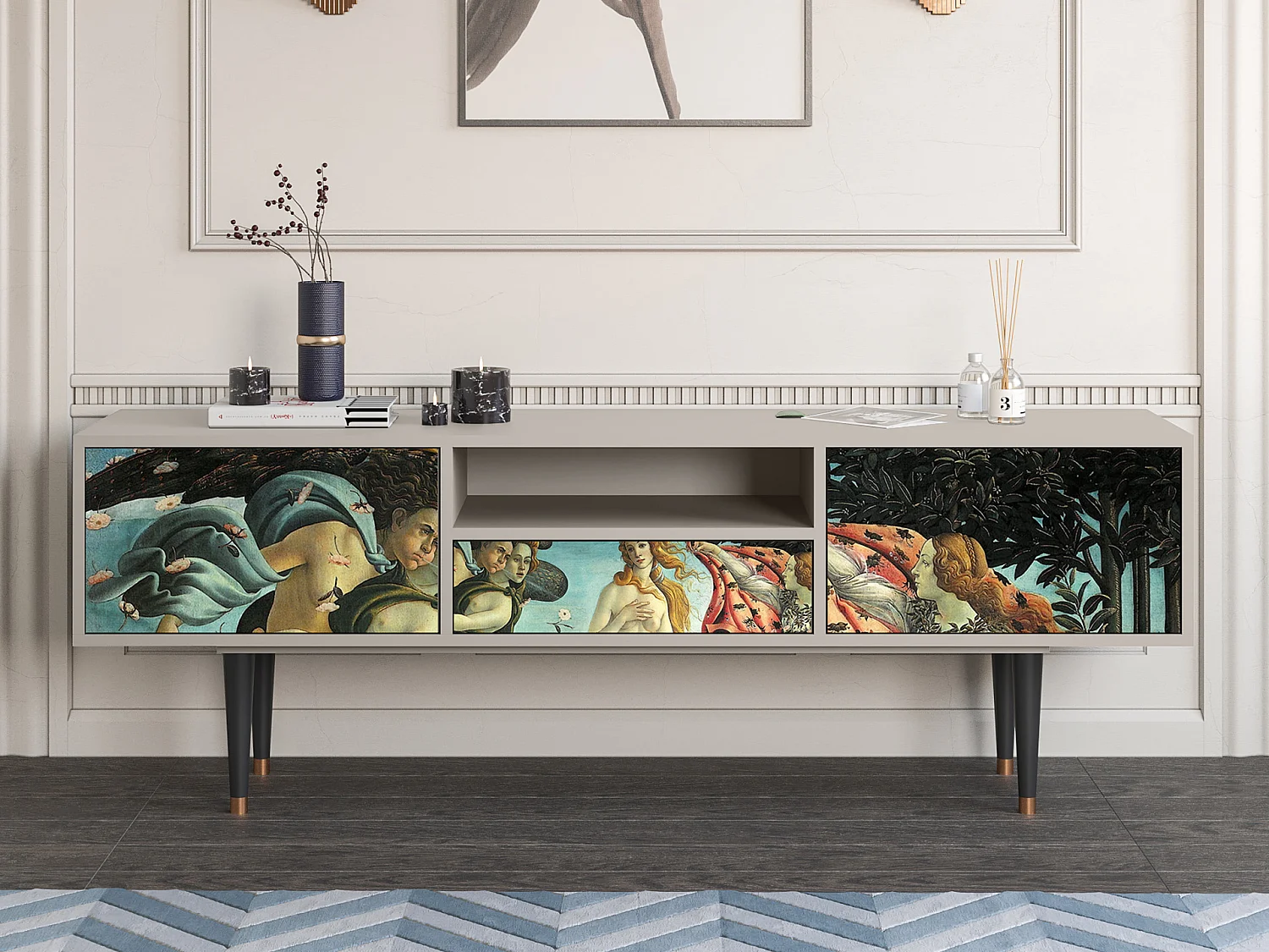 TV-Möbel - 170х59х41 cm - T6 - The Birth of Venus, Sand