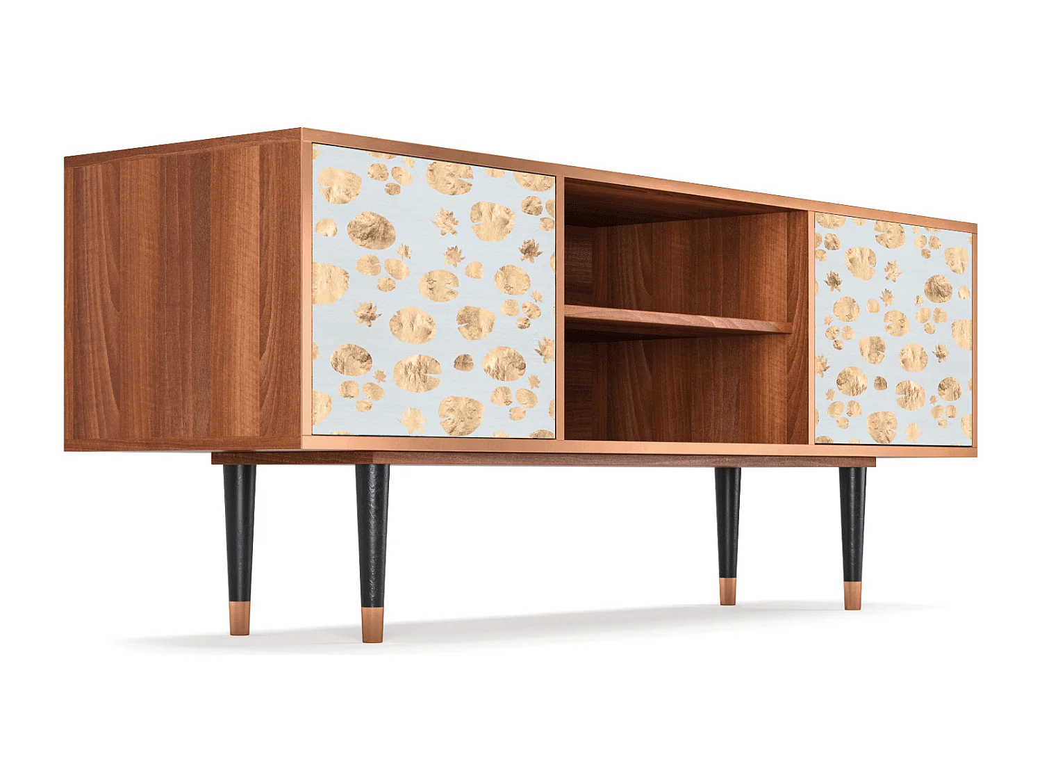 Mobile TV - 170х69х48 cm - T2 - Blue Giraffe, Noce