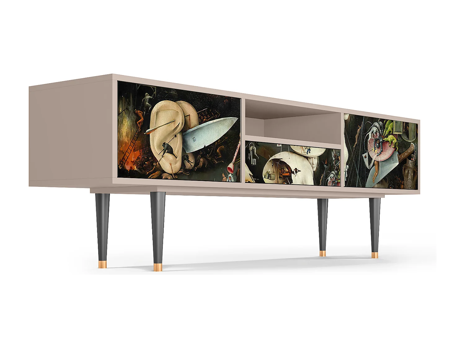 Mobile TV - 170х59х41 cm - T6 - The Garden 2, Latte