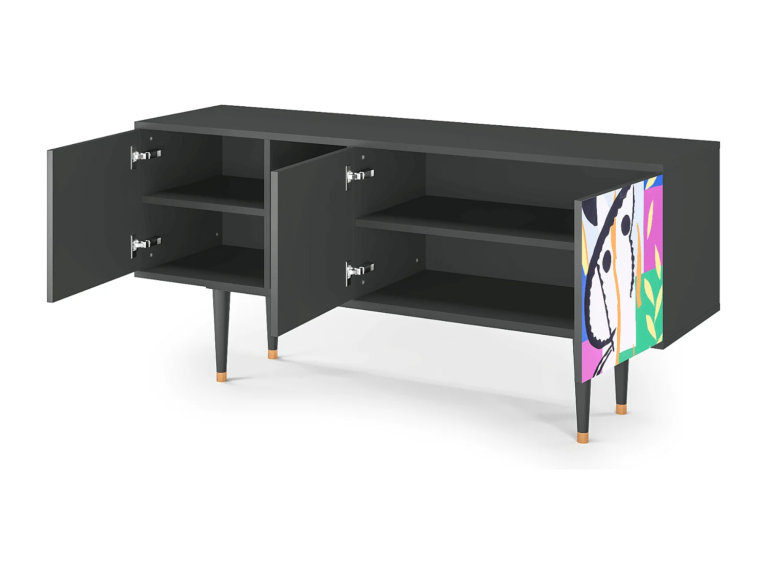 TV-Möbel - 150х69х41 cm - T5 - La Tristesse du Roi, Anthrazit