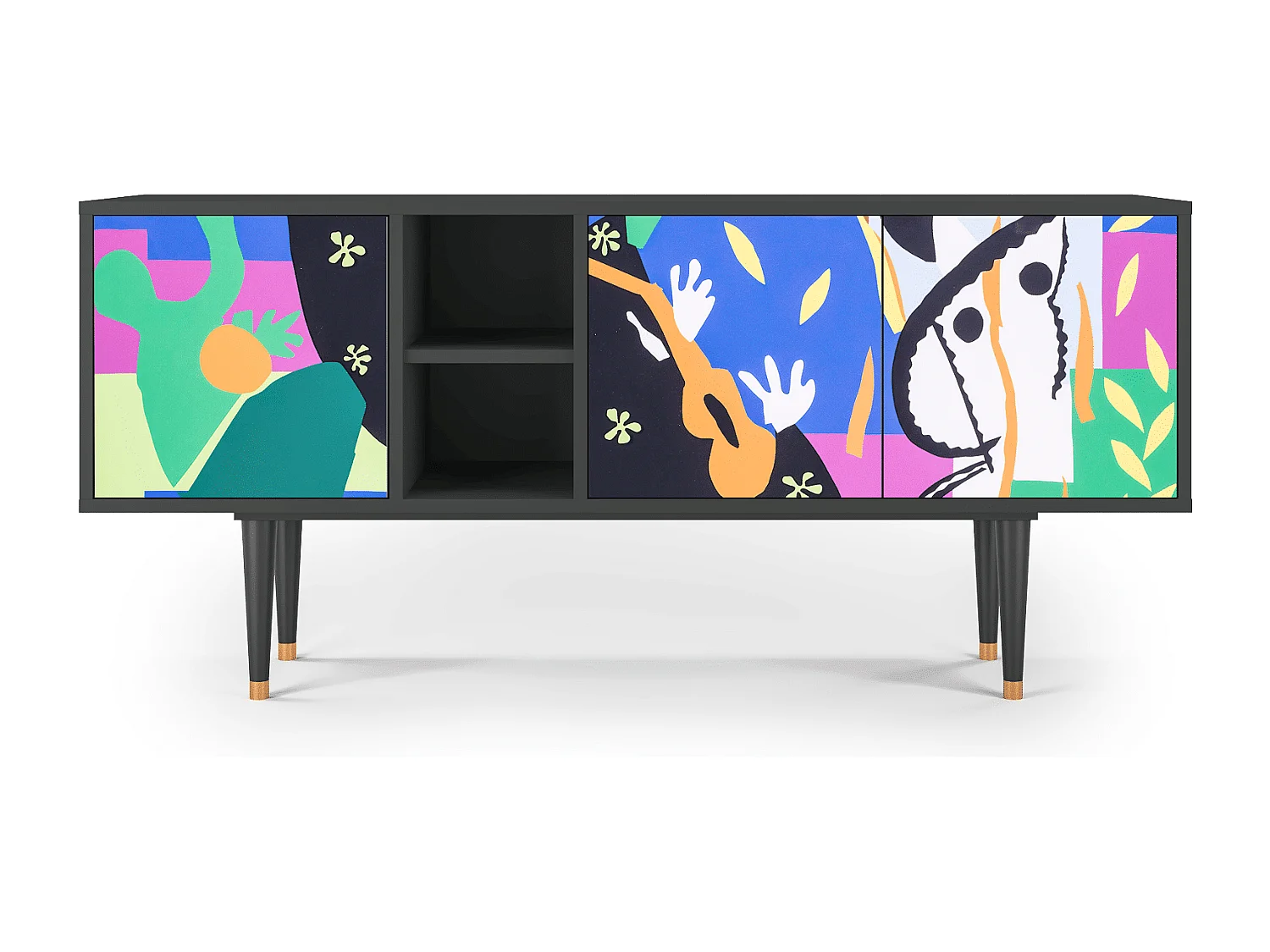 TV-meubel - 150х69х41 cm - T5 - La Tristesse du Roi, Antraciet