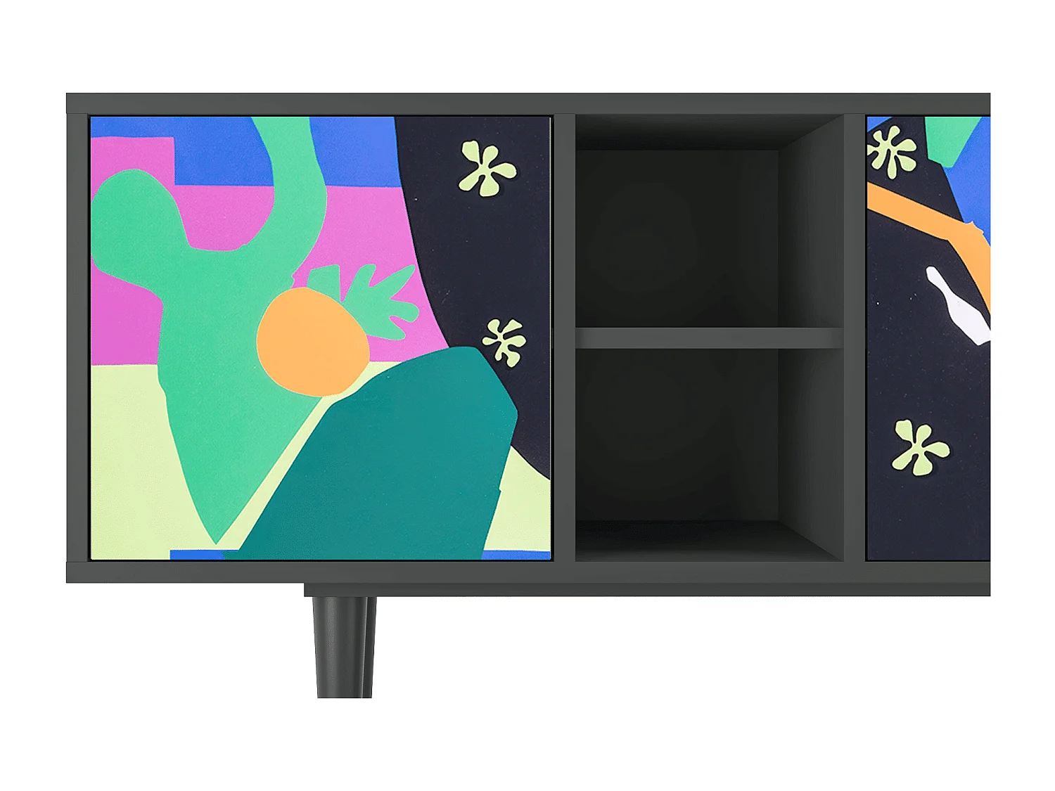 TV-meubel - 150х69х41 cm - T5 - La Tristesse du Roi, Antraciet