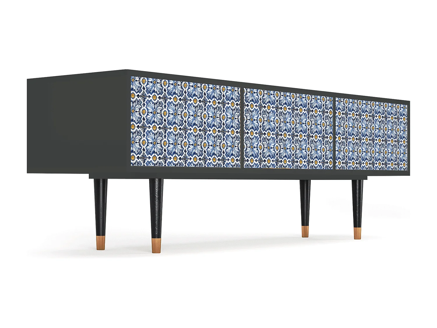 Mueble de TV - 170х59х48 cm - T4 - Lovely Cornflowers, Antracite