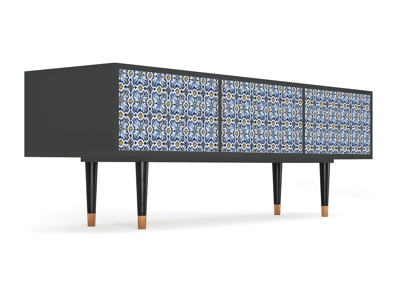 Mobile TV - 170х59х48 cm - T4 - Lovely Cornflowers, Antracite