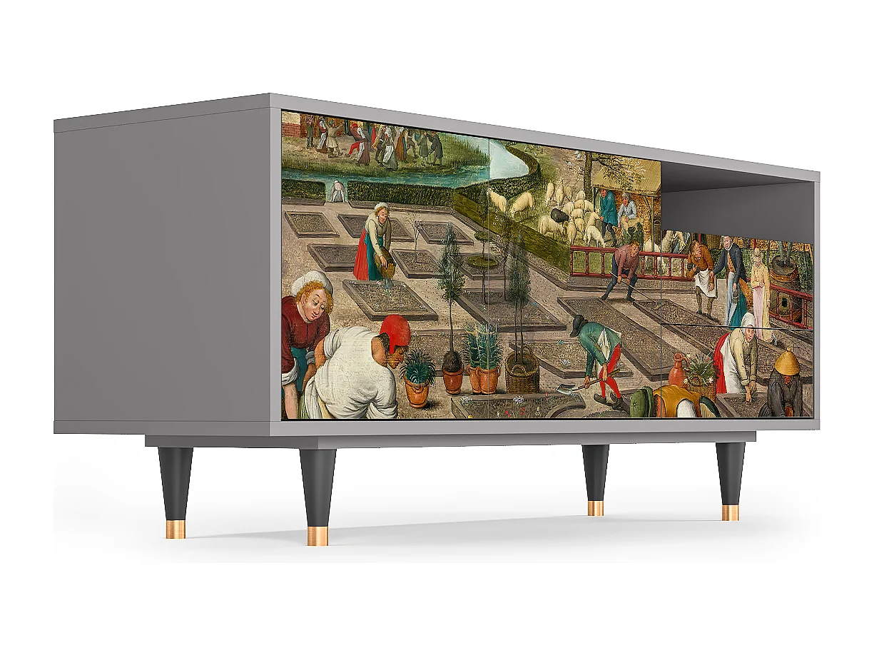 TV-Möbel - 125х56х41 cm - T7 - The Younger - Spring, Grau