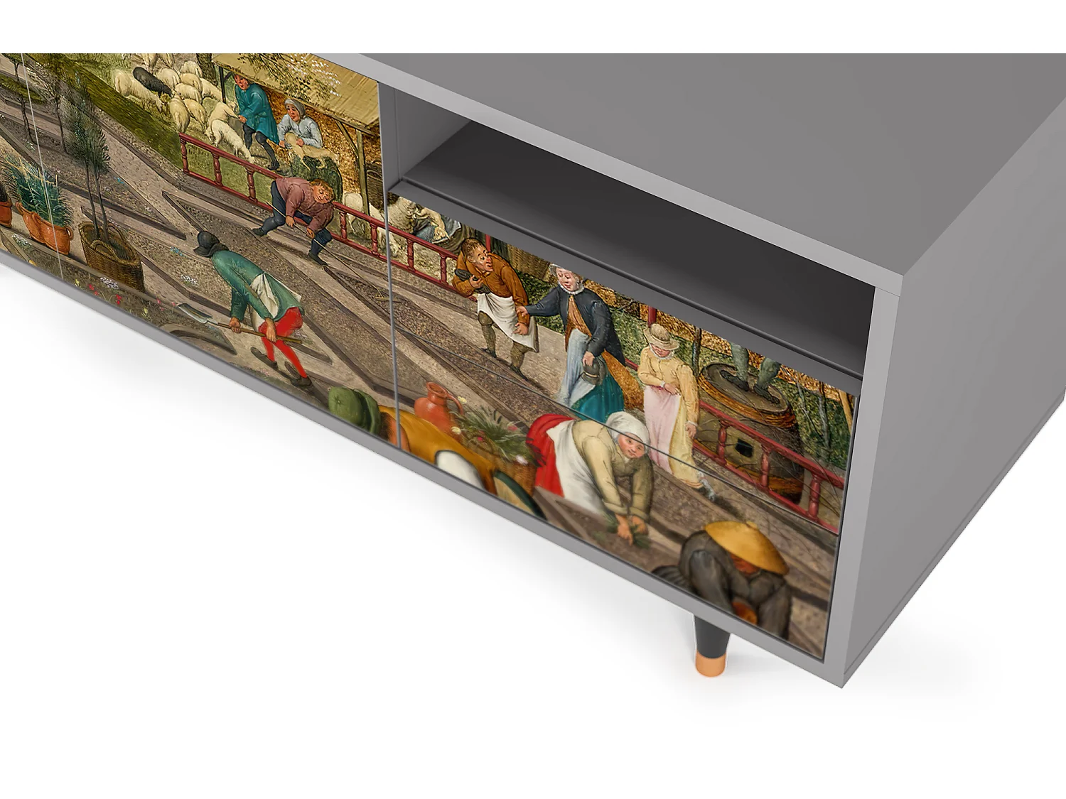 TV-Möbel - 125х56х41 cm - T7 - The Younger - Spring, Grau