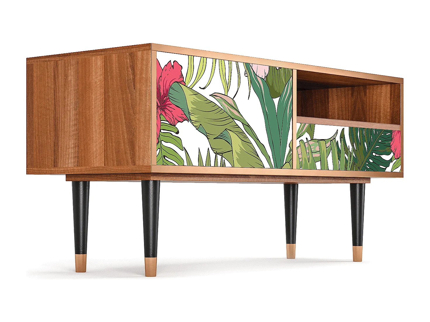 Mobile TV - 115х59х48 cm - T3 - Verdant Tropics, Noce