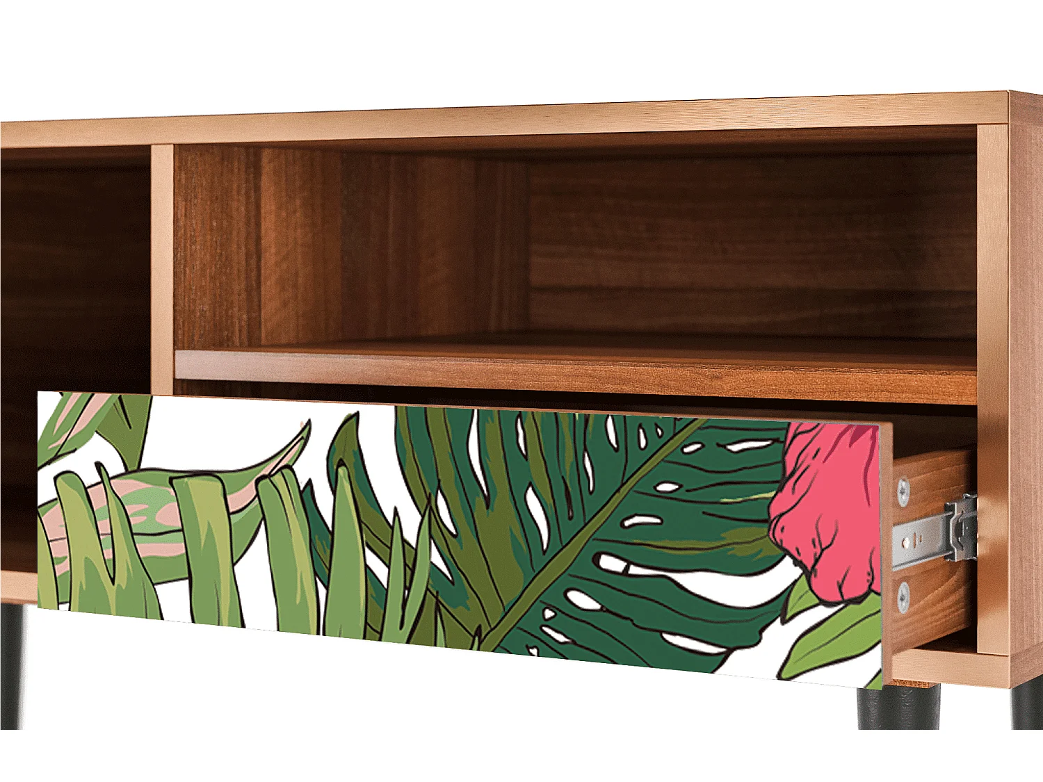 Mobile TV - 115х59х48 cm - T3 - Verdant Tropics, Noce