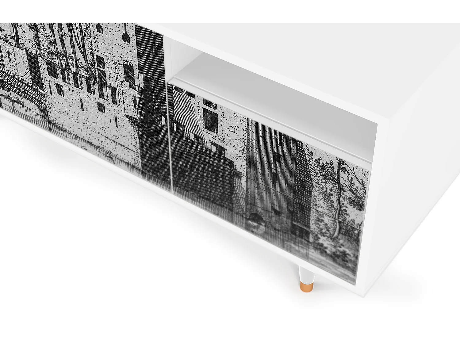 TV-Möbel - 125х56х41 cm - T7 - Castle by Breugel, Weiß