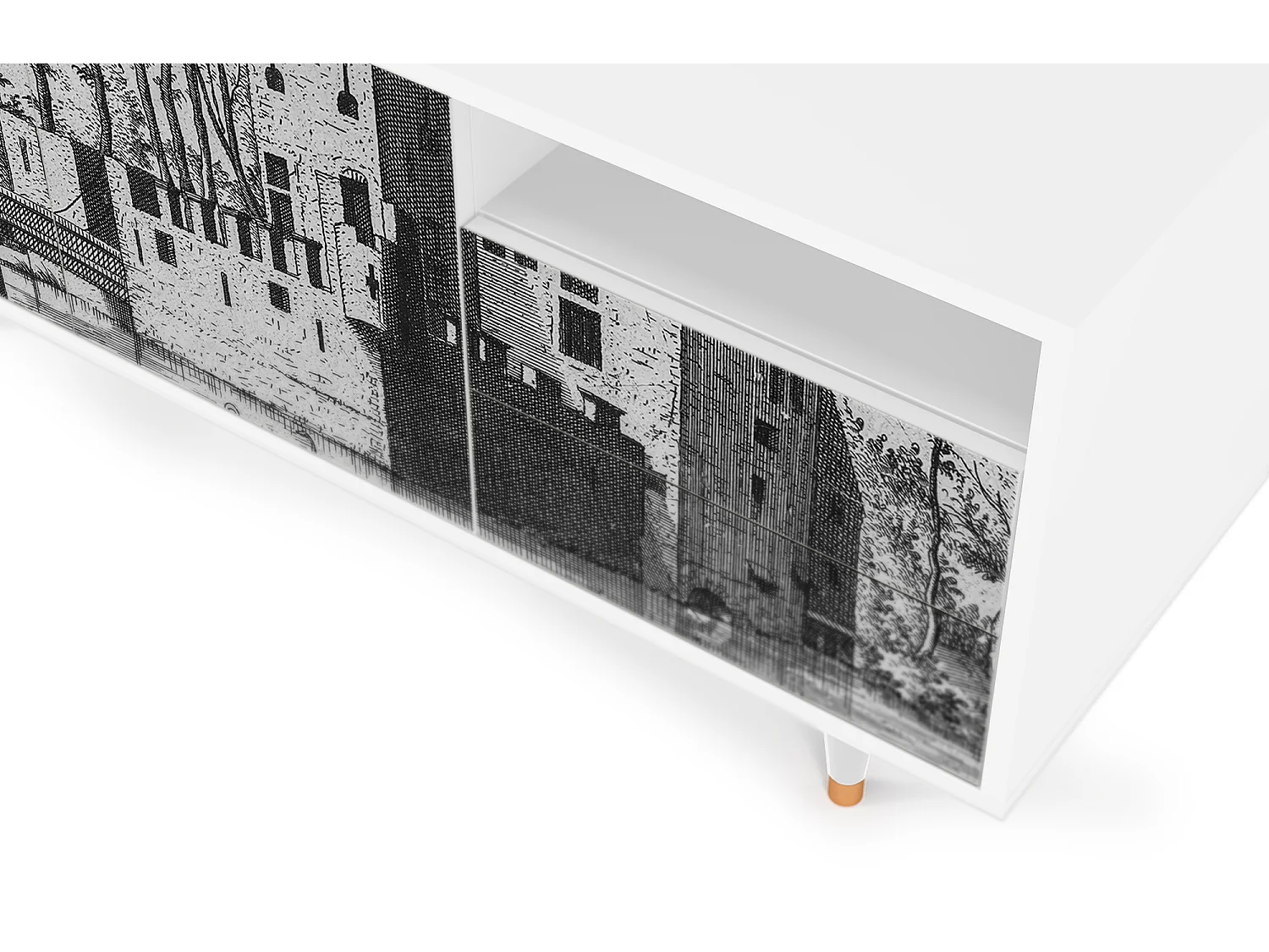 Meuble TV - 125х56х41 cm - T7 - Castle by Breugel, Blanc