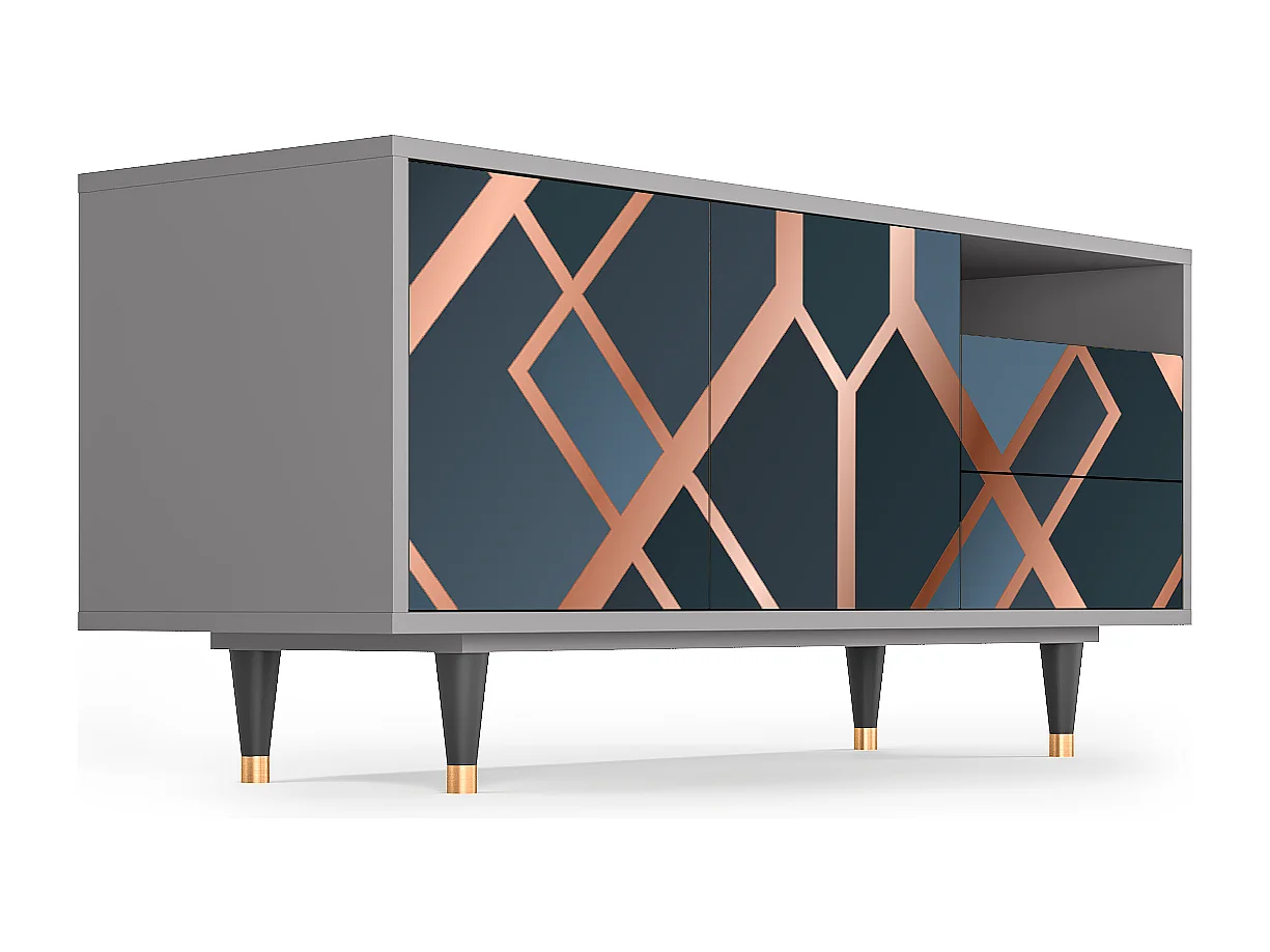 Mobile TV - 125х56х41 cm - T7 - Ashy 1920', Grigio