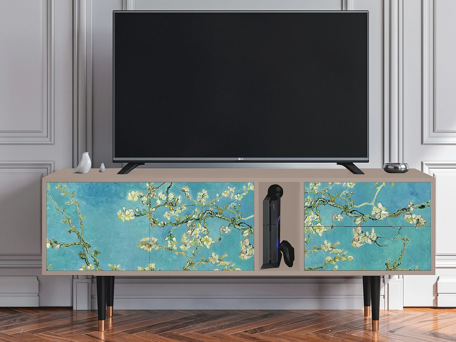 Mobile TV - 170х69х48 cm - T1 - Almond Blossom, Latte