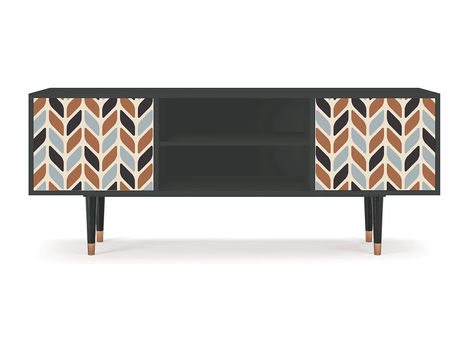 Meuble TV - 170х69х48 cm - T2 - Beige Laure, Anthracite