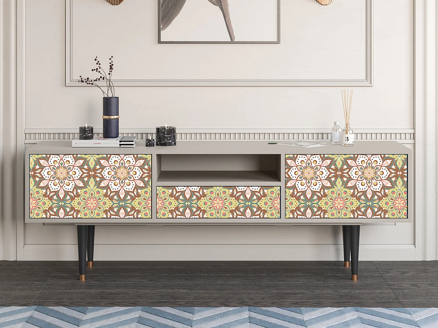 Mobile TV - 170х59х41 cm - T6 - Chinese Tea, Sabbia