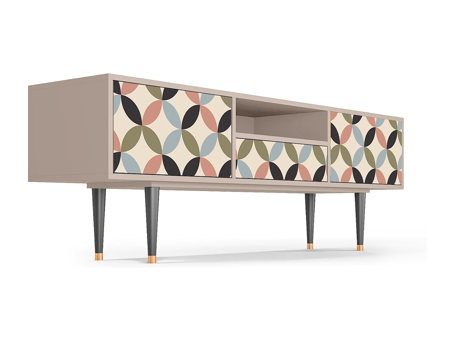 Meuble TV - 170х59х41 cm - T6 - Butterfly Effect, Latte