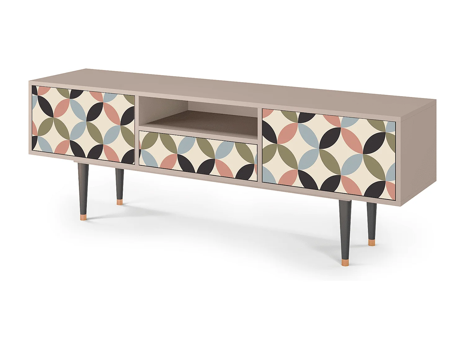 Mobile TV - 170х59х41 cm - T6 - Butterfly Effect, Latte