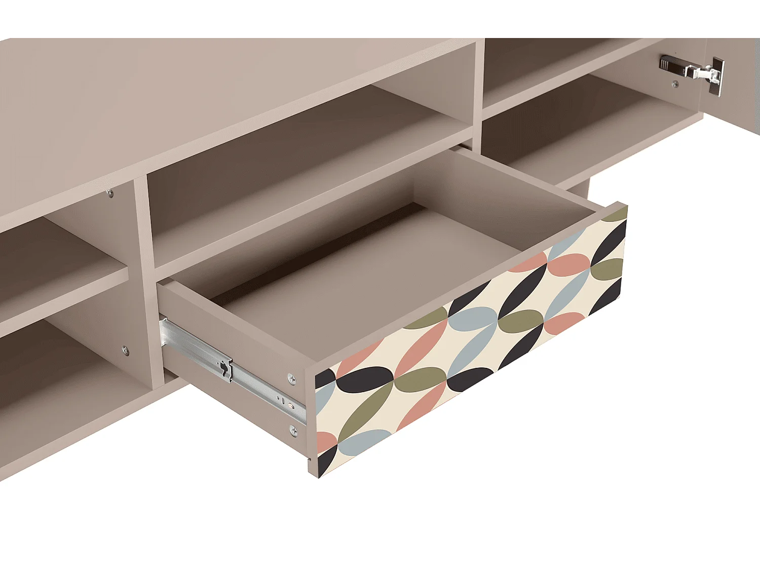 Mobile TV - 170х59х41 cm - T6 - Butterfly Effect, Latte