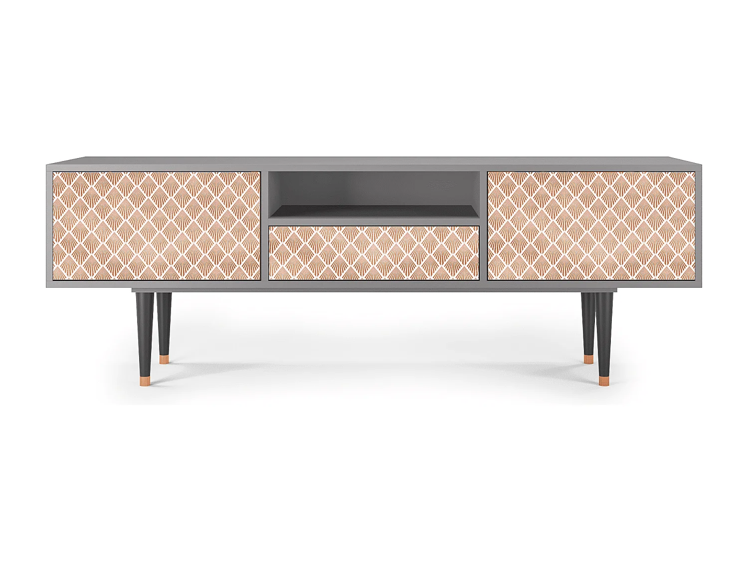 Meuble TV - 170х59х41 cm - T6 - Pastel Sunrise, Gris